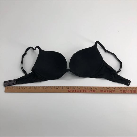 Victorias Secret Dream Angels Padded Demi Bra 32D Black Push Up Underwire - Picture 5 of 7
